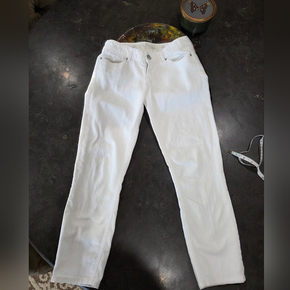 Express White Cropped Jeans for Women